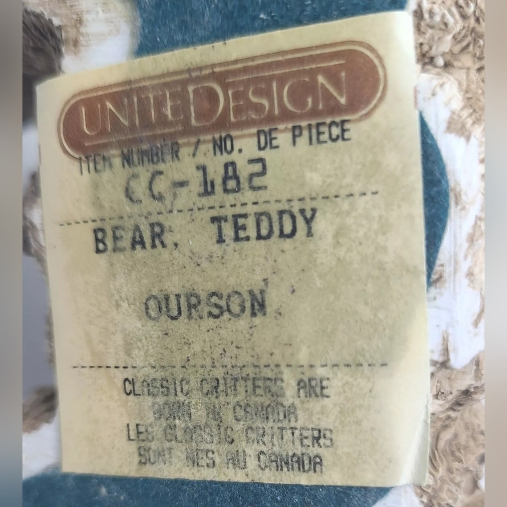 UniteDesign Teddy Bear CC- 182  Vintage - Picture 4 of 4